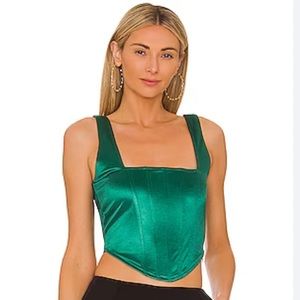 NWT house of Harlow satin corset top